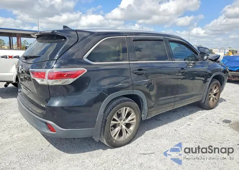 2015 Toyota Highlander Xle from USA, damaged, VIN 5TDKKRFH9FS102486